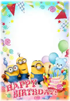 Photo effect from category Birthday № 142397. An inscription on the frame: Happy Birthday!