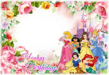 Photo effect from category Birthday № 142403. An inscription on the frame: Happy Birthday!