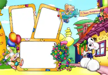 Photo effect from category Birthday № 1596. An inscription on the frame: Happy Birthday!