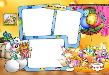 Photo effect from category Birthday № 1598. An inscription on the frame: Birthday