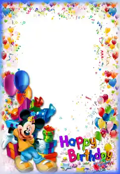 Photo effect from category Birthday № 163475. An inscription on the frame: Happy Birthday!