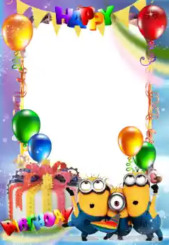 Photo effect from category Birthday № 179497. An inscription on the frame: Happy Birthday!