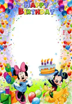 Photo effect from category Birthday № 190474. An inscription on the frame: Happy Birthday!