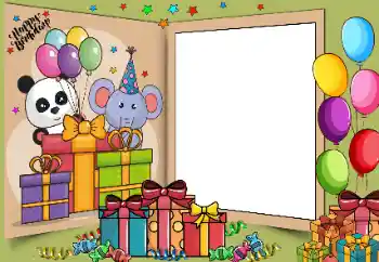 Photo effect from category Birthday № 205758. An inscription on the frame: Happy Birthday!