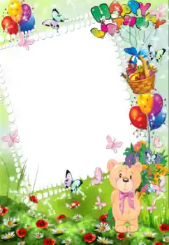 Photo effect from category Birthday № 58878. An inscription on the frame: Happy Birthday!