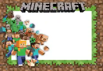 Photo effect from category Different for children № 143805. An inscription on the frame: Minecraft
