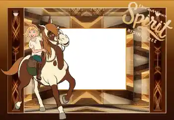Photo effect from category Different for children № 175334. An inscription on the frame: Spirit riding free
