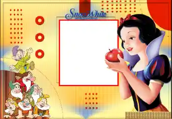 Photo effect from category Different for children № 175336. An inscription on the frame: SnowWhite and the Seven Dwarfs