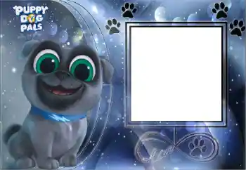 Photo effect from category Different for children № 175337. An inscription on the frame: Puppy Dog Pals