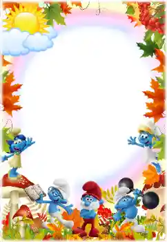 Photo effect from category Different for children № 175433. An inscription on the frame: Smurfs Photo effect from category Different for children № 175433. An inscription on the frame: Smurfs
