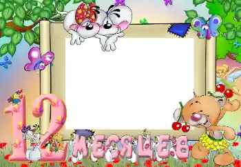 Photo effect from category The first year № 27729. An inscription on the frame: 12 month
