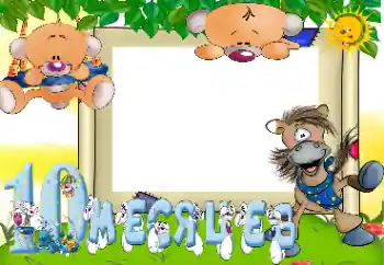 Photo effect from category The first year № 47376. An inscription on the frame: 10 month
