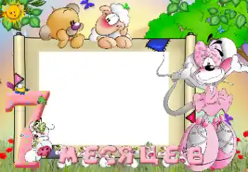 Photo effect from category The first year № 68423. An inscription on the frame: 7 month Photo effect from category The first year № 68423. An inscription on the frame: 7 month