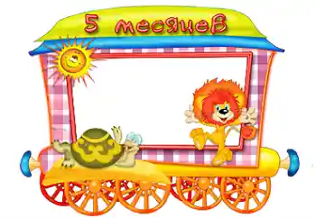 Photo effect from category The first year № 87712. An inscription on the frame: 5 month