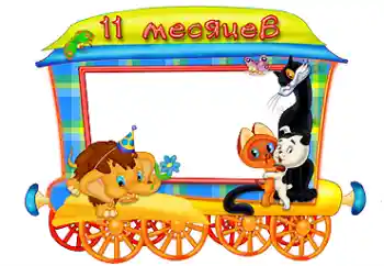 Photo effect from category The first year № 87718. An inscription on the frame: 11 month