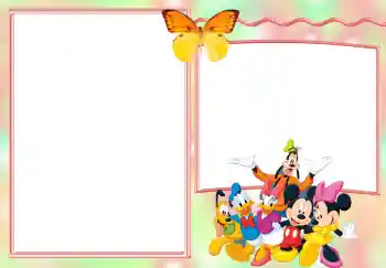 Photo effect from category Invitations № 2841. An inscription on the frame: Invitation on birthday