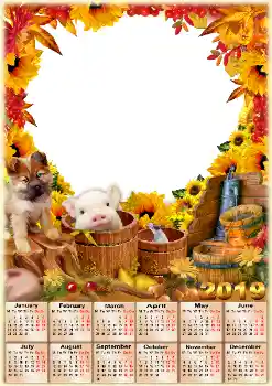 Photo effect from category Calendars № 144994. An inscription on the frame: 2026
