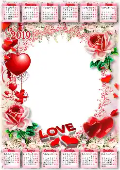 Photo effect from category Calendars № 149255. An inscription on the frame: 2026