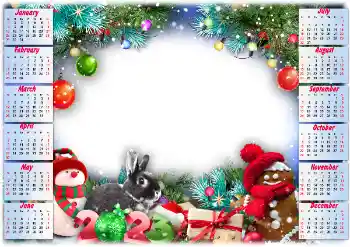 Photo effect from category Calendars № 202168. An inscription on the frame: 2026