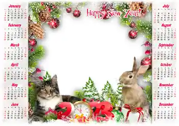 Photo effect from category Calendars № 202170. An inscription on the frame: 2026