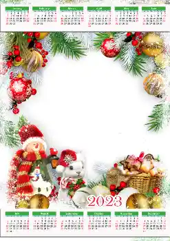 Photo effect from category Calendars № 202177. An inscription on the frame: 2026