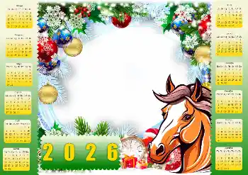 Photo effect from category Calendars № 206213. An inscription on the frame: 2026