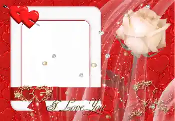 Photo effect from category Frames for Lovers № 121066. An inscription on the frame: I love you