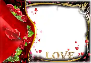 Photo effect from category Frames for Lovers № 130715. An inscription on the frame: Love
