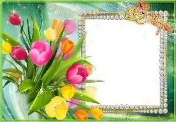 Photo effect from category Women's Day cards № 131049. An inscription on the frame: Women's Day