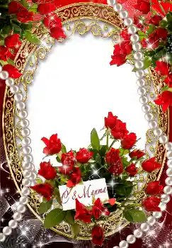 Photo effect from category Women's Day cards № 4673. An inscription on the frame: Happy Women's Day