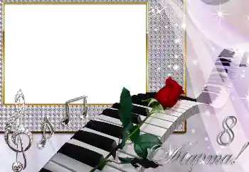 Photo effect from category Women's Day cards № 4678. An inscription on the frame: Women's Day