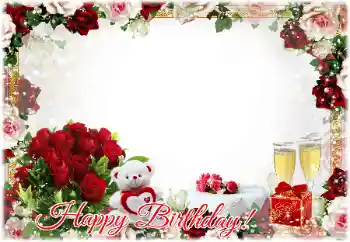 Photo effect from category Birthday cards № 130011. An inscription on the frame: Happy Birthday! Photo effect from category Birthday cards № 130011. An inscription on the frame: Happy Birthday!