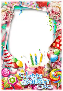 Photo effect from category Birthday cards № 158471. An inscription on the frame: Happy Birthday!