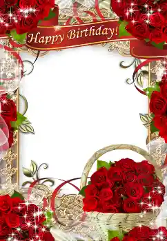 Photo effect from category Birthday cards № 178232. An inscription on the frame: Happy Birthday!