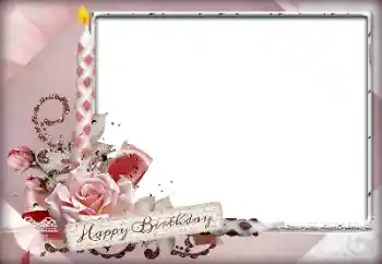 Photo effect from category Birthday cards № 195260. An inscription on the frame: Happy Birthday!