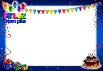 Photo effect from category Birthday cards № 95863. An inscription on the frame: Happy Birthday!