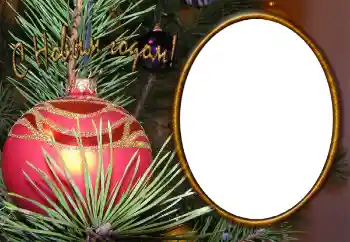 Photo effect from category New Year cards № 111858. An inscription on the frame: Happy New Year! Photo effect from category New Year cards № 111858. An inscription on the frame: Happy New Year!