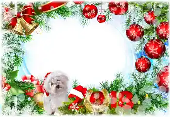 Photo effect from category New Year cards № 130009. An inscription on the frame: 2026 Photo effect from category New Year cards № 130009. An inscription on the frame: 2026