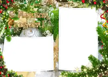 Photo effect from category New Year cards № 1461. An inscription on the frame: Happy New Year! Photo effect from category New Year cards № 1461. An inscription on the frame: Happy New Year!