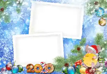 Photo effect from category New Year cards № 160638. An inscription on the frame: 2026