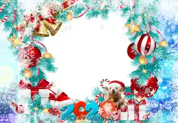 Photo effect from category New Year cards № 160881. An inscription on the frame: 2026 Photo effect from category New Year cards № 160881. An inscription on the frame: 2026