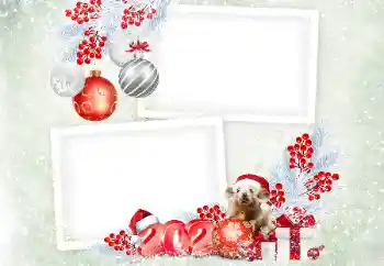 Photo effect from category New Year cards № 160883. An inscription on the frame: 2026 Photo effect from category New Year cards № 160883. An inscription on the frame: 2026
