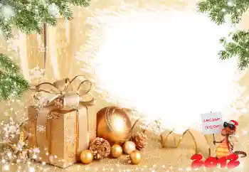 Photo effect from category New Year cards № 3300. An inscription on the frame: Happy New Year! Photo effect from category New Year cards № 3300. An inscription on the frame: Happy New Year!