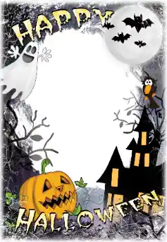 Photo effect from category Different holidays № 124303. An inscription on the frame: Happy Halloween
