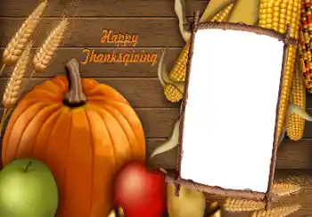 Photo effect from category Different holidays № 128389. An inscription on the frame: Happy Thanksgiving