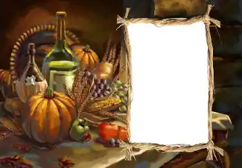 Photo effect from category Different holidays № 128390. An inscription on the frame: Happy Thanksgiving