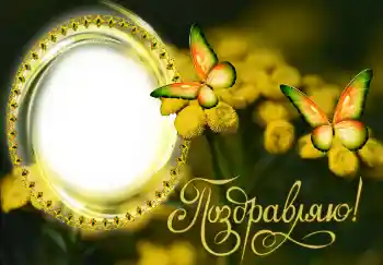 Photo effect from category Different holidays № 131482. An inscription on the frame: Congratulations! Photo effect from category Different holidays № 131482. An inscription on the frame: Congratulations!