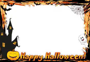 Photo effect from category Different holidays № 154389. An inscription on the frame: Happy Halloween