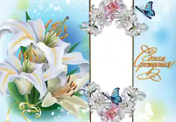 Photo effect from category Different holidays № 158453. An inscription on the frame: Congratulations!