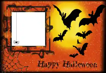 Photo effect from category Different holidays № 162004. An inscription on the frame: Happy Halloween
